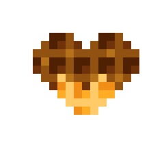 Heart waffle pixel art. Vector illustration. Valentine's Day.