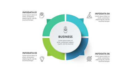 Timeline with 4 elements, infographic template for web, business, presentations, vector illustration