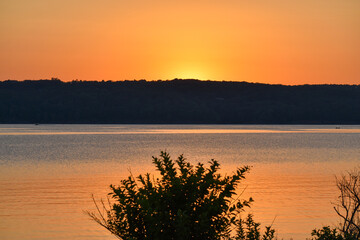 sunset on the lake