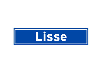 Lisse isolated Dutch place name sign. City sign from the Netherlands.