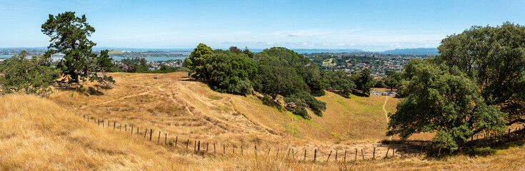 Scenic landscape in One Tree Hill Park in Auckland