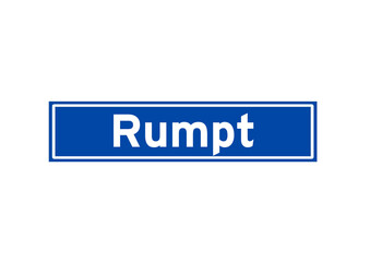 Rumpt isolated Dutch place name sign. City sign from the Netherlands.