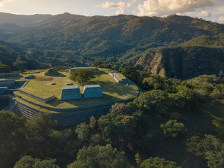 Mixco Viejo Guatemala, an archaeological site built on a hill surrounded by ravines and mountains.