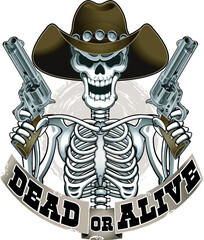 wild west cowboy skeleton