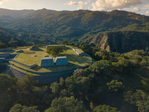 Mixco Viejo Guatemala, an archaeological site built on a hill surrounded by ravines and mountains.