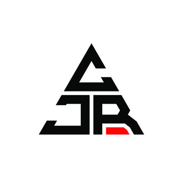 CJR triangle letter logo design with triangle shape. CJR triangle logo design monogram. CJR triangle vector logo template with red color. CJR triangular logo Simple, Elegant, and Luxurious Logo. CJR 