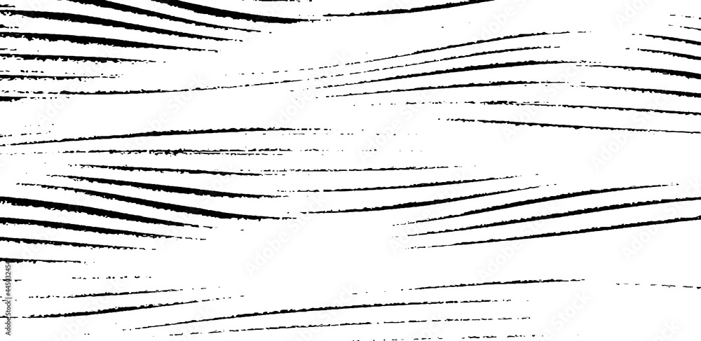 Poster Monochrome texture composed of irregular graphic elements. Distressed uneven grunge background. Abstract vector illustration. Overlay for interesting effect and depth. Isolated on white background.