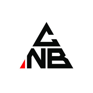 CNB triangle letter logo design with triangle shape. CNB triangle logo design monogram. CNB triangle vector logo template with red color. CNB triangular logo Simple, Elegant, and Luxurious Logo. CNB 