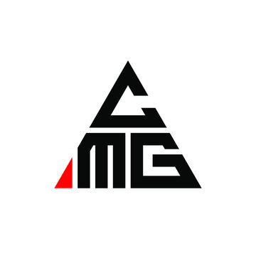 CMG triangle letter logo design with triangle shape. CMG triangle logo design monogram. CMG triangle vector logo template with red color. CMG triangular logo Simple, Elegant, and Luxurious Logo. CMG 