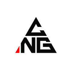 CNG triangle letter logo design with triangle shape. CNG triangle logo design monogram. CNG triangle vector logo template with red color. CNG triangular logo Simple, Elegant, and Luxurious Logo. CNG 