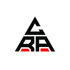 CRA triangle letter logo design with triangle shape. CRA triangle logo design monogram. CRA triangle vector logo template with red color. CRA triangular logo Simple, Elegant, and Luxurious Logo. CRA 