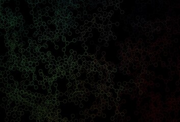 Dark Green vector template with artificial intelligence structure.