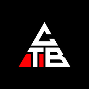 CTB triangle letter logo design with triangle shape. CTB triangle logo design monogram. CTB triangle vector logo template with red color. CTB triangular logo Simple, Elegant, and Luxurious Logo. CTB 