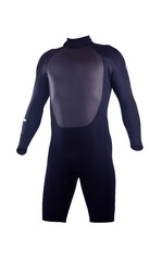 rubber wetsuit on ghost model over white background - obrazy, fototapety, plakaty