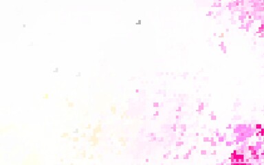 Light Pink, Yellow vector pattern in square style.