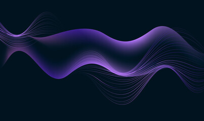 Gradient wave, background, line waves