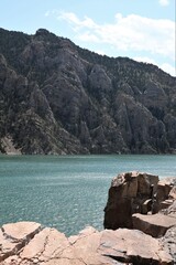 A Landscape of the Buffalo Bill Reservoir in Wyoming 