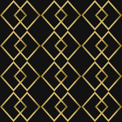 Vector Illustration Of Some Rectangle Abstract Pattern, Gold and Black Colors Background