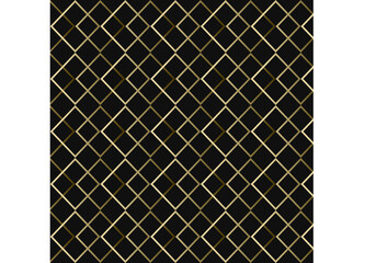 Vector Illustration Of Abstract Rectangle Pattern Gold and Black Colors Background