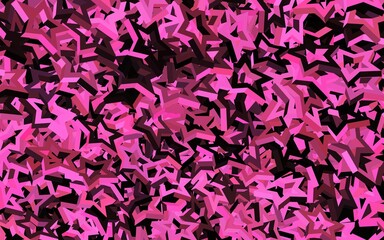 Dark Pink, Yellow vector background with colored stars.