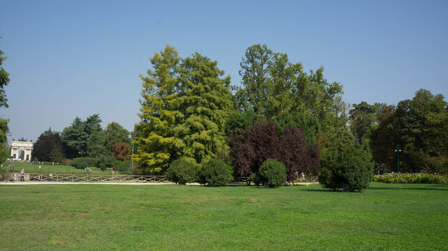 Milan, Italy - september 7, 2012: trourism photo in milan city places