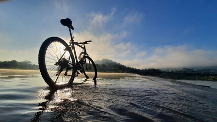 bicycle on the river