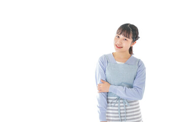 ほほえむ若い主婦