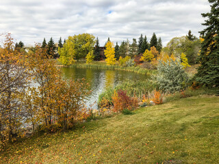 Autumn Colors around Big Lake - obrazy, fototapety, plakaty
