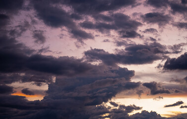 sunset in the clouds