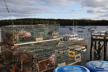 Lobster traps, New Harbor, Maine