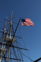 The historic SS Constitution in Boston harbor, Massachusetts