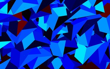 Dark Blue, Red vector backdrop with lines, triangles.