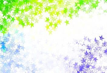 Obraz na płótnie Canvas Light Pink, Green vector background with colored stars.