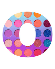 Alphabet letter o, with colorful circles background