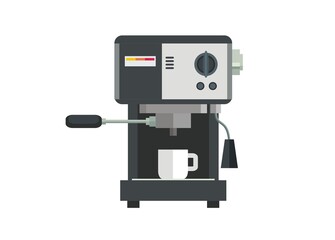 Espresso machine simple flat illustration
