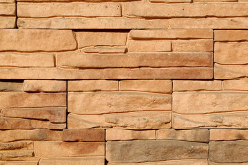 orange clay block wall texture