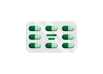Capsule strip. Simple flat illustration
