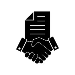 Contact agreement. handshake icon. business handshake sign and symbol