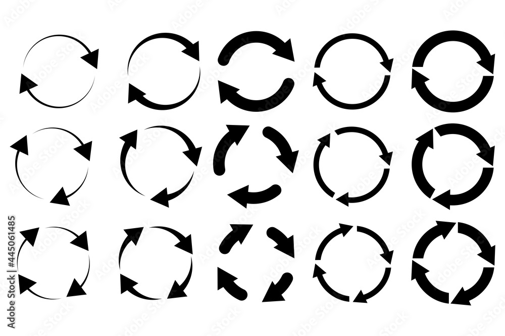 Poster cursor arrow icon set. forward icon. recycle icon set. simple design. vector illustration. stock ima