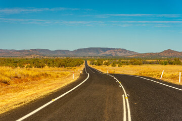 Highway in rural Queensland, Australia
