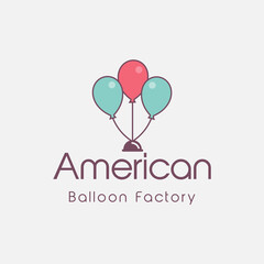 simple and modern balloon logo design template