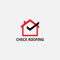 home check roofing logo design template