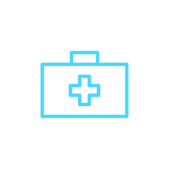 Obraz premium Illustration Vector graphic of medical kit bag icon. Fit for emergency, help, first aid etc.