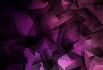 Obraz premium Dark Purple, Pink vector triangle mosaic background.