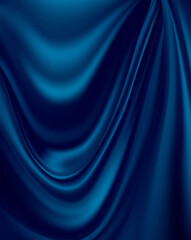 Abstract luxury cloth, liquid wave or wavy folds of grunge silk texture satin velvet material. Silk drapes background for elegant wallpaper.