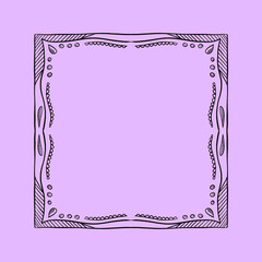 purple tiles design with handmade square border