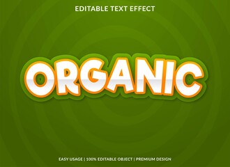organic text effect template with bold and abstract style use for business brand and logo