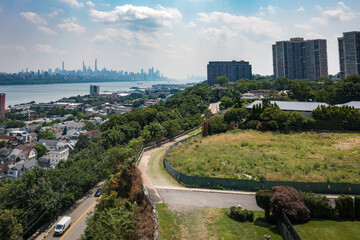 Aerial Drone of Edgewater New Jersey 