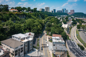 Fototapeta premium Aerial Drone of Edgewater New Jersey 
