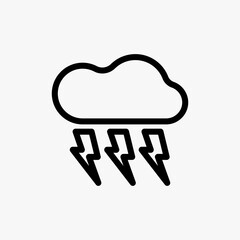 Weather icons on white background. Vector illustration for computer, web and mobile app